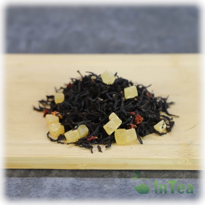 Черный ароматизированный чай Клубника и Дыня